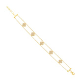0.41ct 14k Yellow Gold Diamond Pave Lady's Bracelet